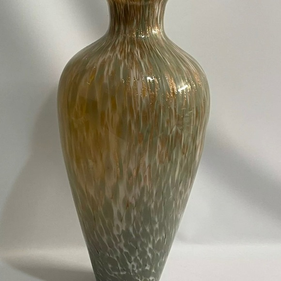 Haverty's 19" Artisan Gold Pattern Glass Element Floor Vase - Picture 8 of 8